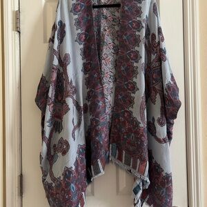 Chico's Multicolor Floral Kimono One Size